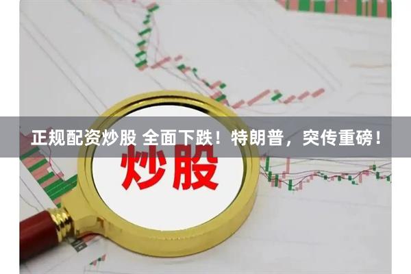 正规配资炒股 全面下跌！特朗普，突传重磅！